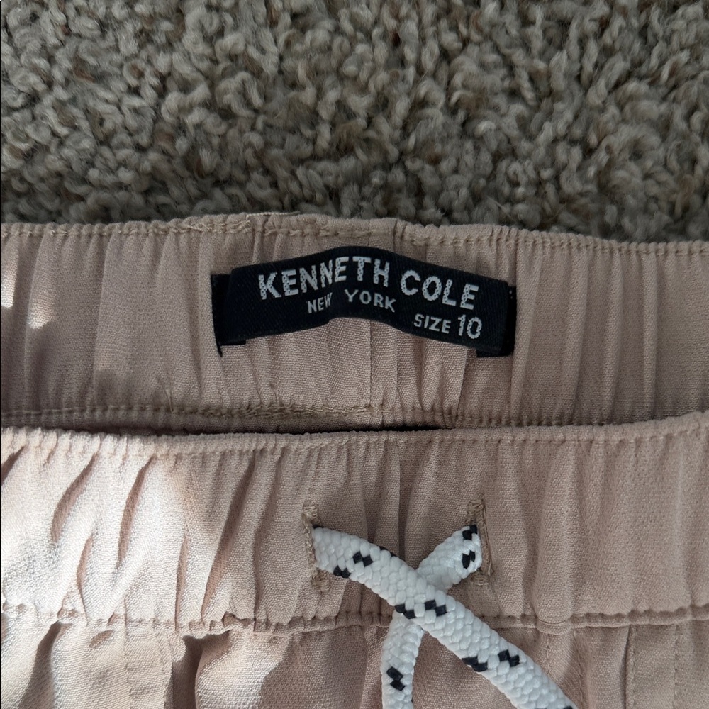 Kenneth Cole Beige Drawstring Utility Shorts - Picture 2 of 4